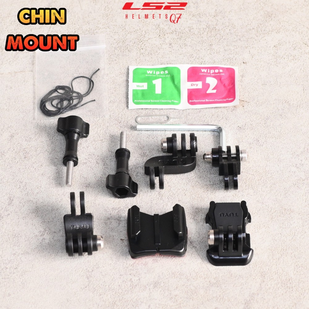 Chin Mount Mũ LS2 Gắn Go pro Camera hành trình FF800 FF808 FF901 OF606 MX701 MX702