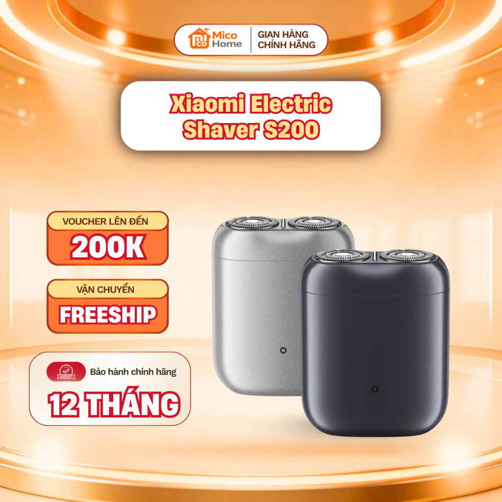 Máy cạo râu điện Xiaomi Electric Shaver S200 cảm biến thông minh - Bảo hành 12 Tháng