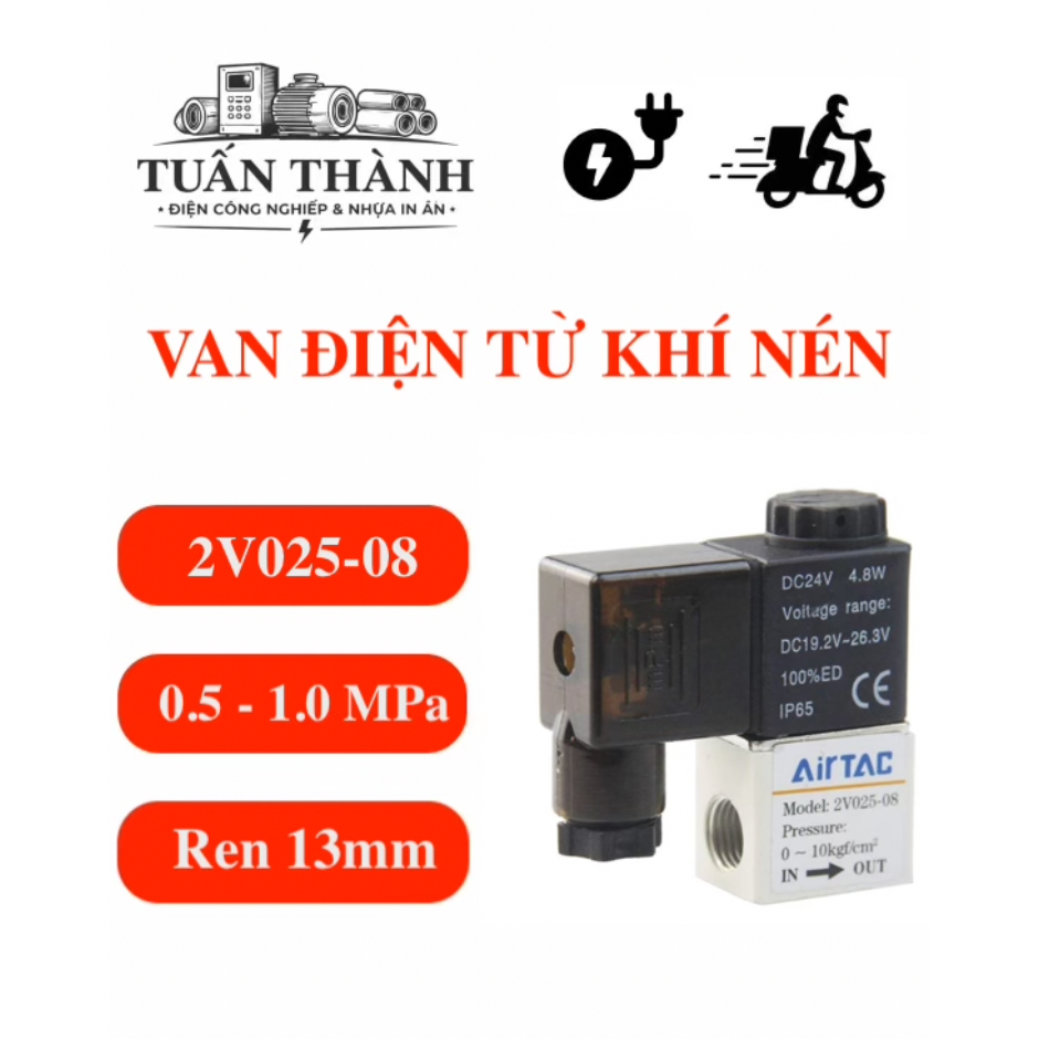 [LOẠI TỐT] Van Điện Từ Khí Nén 2V025-08 AirTac