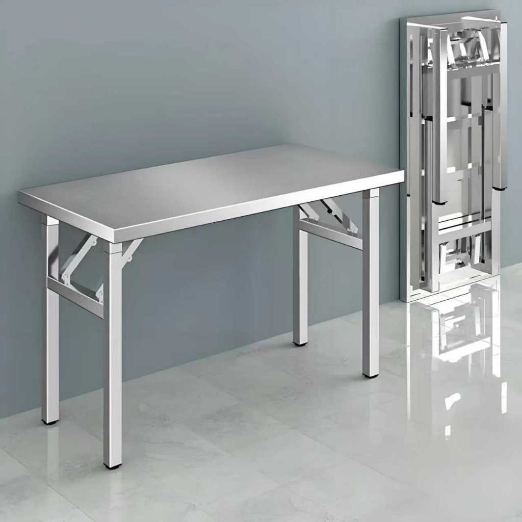 Bàn Inox xếp gọn tiện lợi cho quán ăn quán nhậu bàn ăn inox chữ nhật gấp gọn bàn bếp nấu ăn