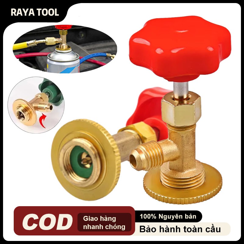 Van mở khóa gas lon Huangsen CT-339 (chọn đúng loại như hình) Valve nạp gas lạnh R134A R410