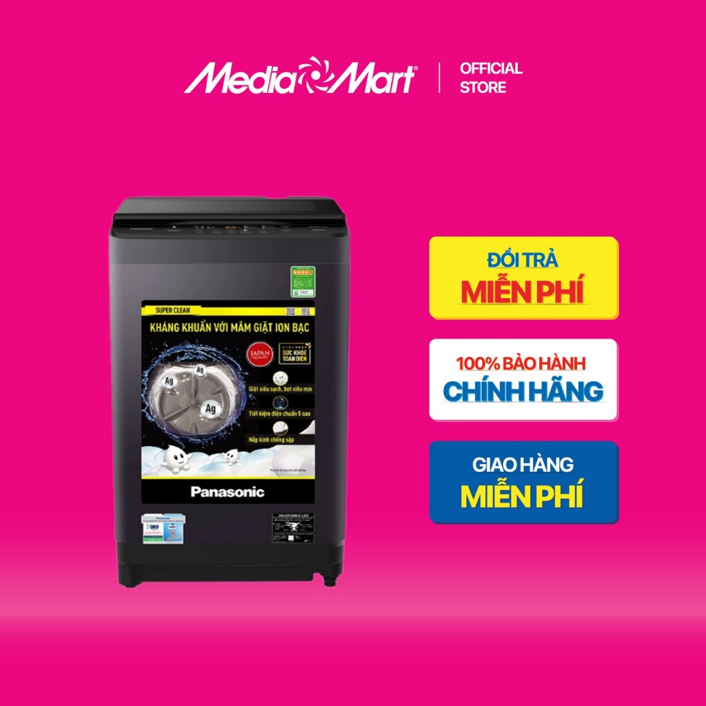 [ Mediamart Mall ] Máy Giặt Panasonic 9 Kg NA-F90S10BRV BH chính hãng,Ship 0đ