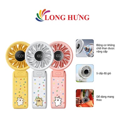 Quạt mini tích điện cầm tay Jisulife Handheld Fan Life7 5000mAh - Hàng chính hãng