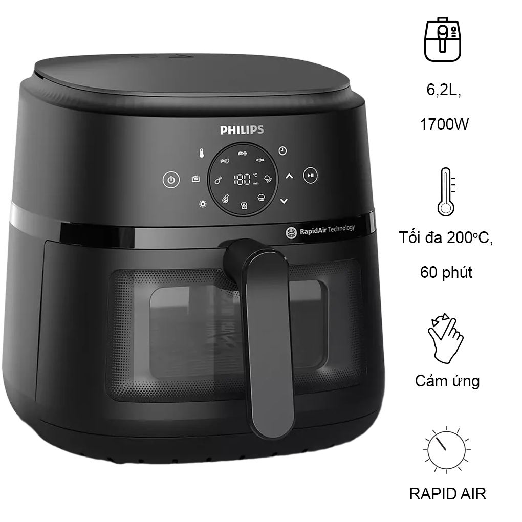 Nồi Chiên Không Dầu Philips NA230/00-Hàng chính hãng