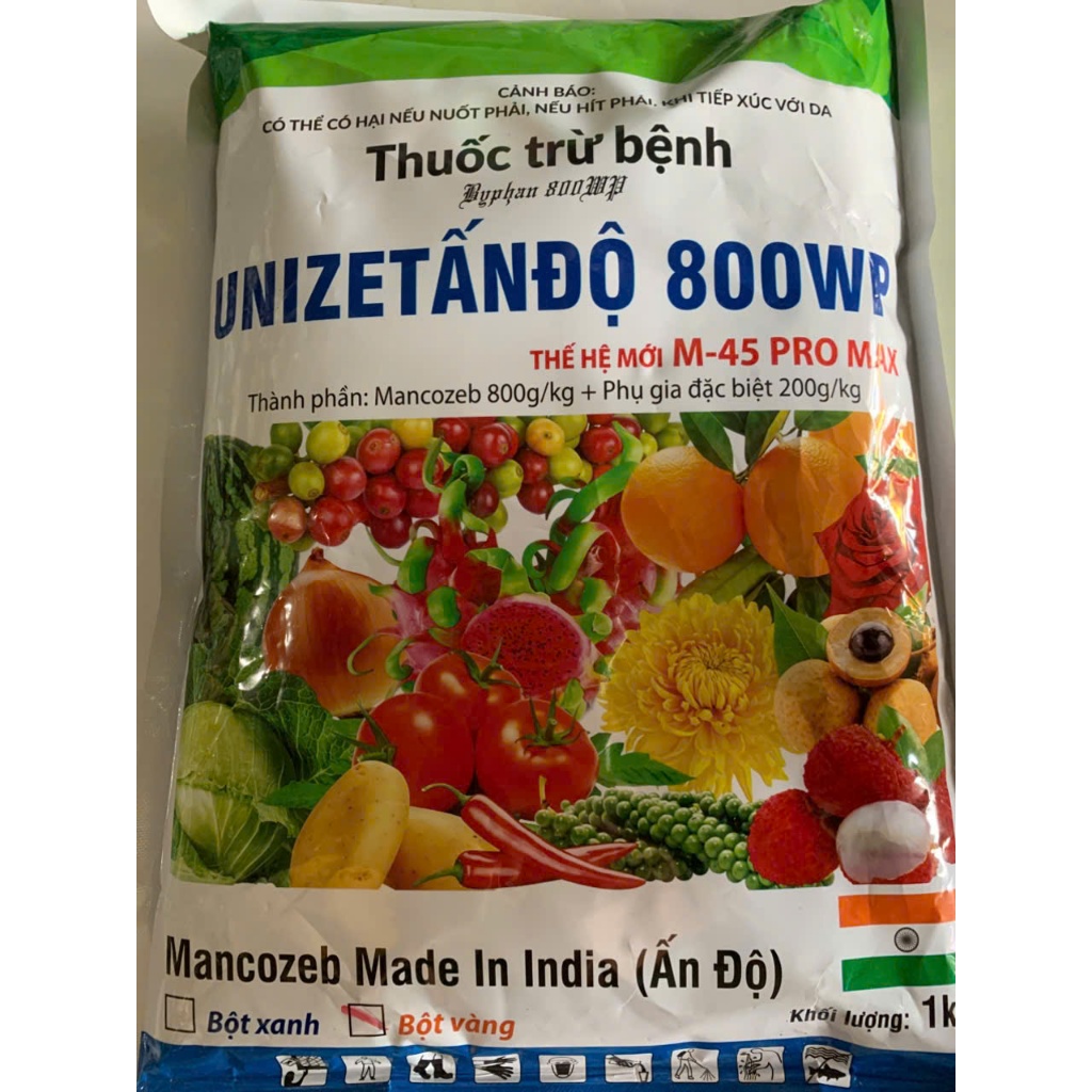 GÓI 1 KG BỘT VÀNG-UNIZET ẤN ĐỘ 800WP (M-45 PRO MAX)