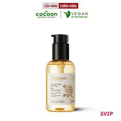 [SVIP] Dầu tẩy trang hoa hồng 140ml ( rose cleansing oil ) sạch da, mềm mịn - VEGAN - Mỹ phẩm thuần chay