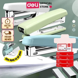 ????COMBO 39K Dập Ghim Mini Deli 30 Trang Ghim Bấm Giấy Số 10 Màu Pastel Dễ Thương Nhỏ Gọn Tiện Lợi Văn Phòng