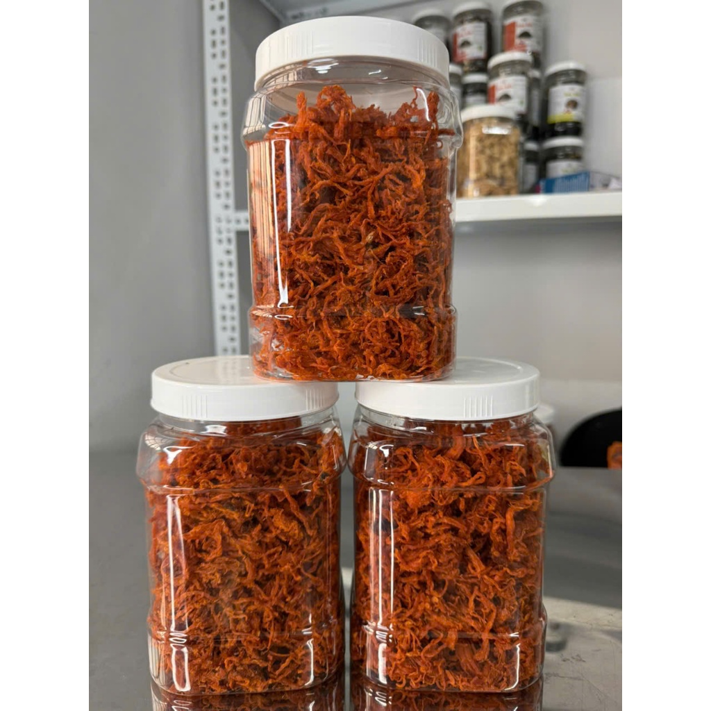 THỊT SẤY KHÔ VỊ BÒ - ( Gà Giả Bò ) Hũ 300.gram Loại Ngon bò sợi 300g