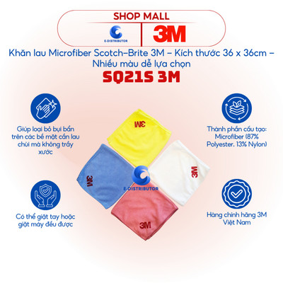 [HỎA TỐC] Khăn lau đa năng siêu sạch 3M SQ21S - Kích thước 36 x 36cm - Hàng chính hãng