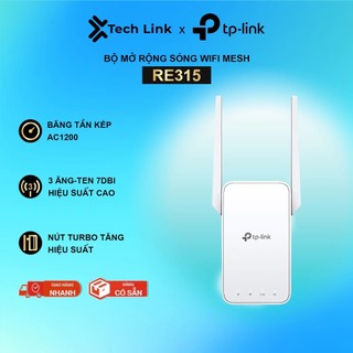 Bộ Kích Sóng WiFi Xuyên Tường Mesh TPLink RE315 Chuẩn AC1200, Nhiều chế độ kết nối