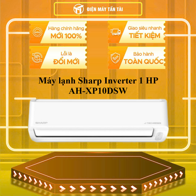[TOÀN QUỐC] - AH-XP10DSW - Máy lạnh Sharp Inverter 1 HP AH-XP10DSW  - CHÍNH HÃNG