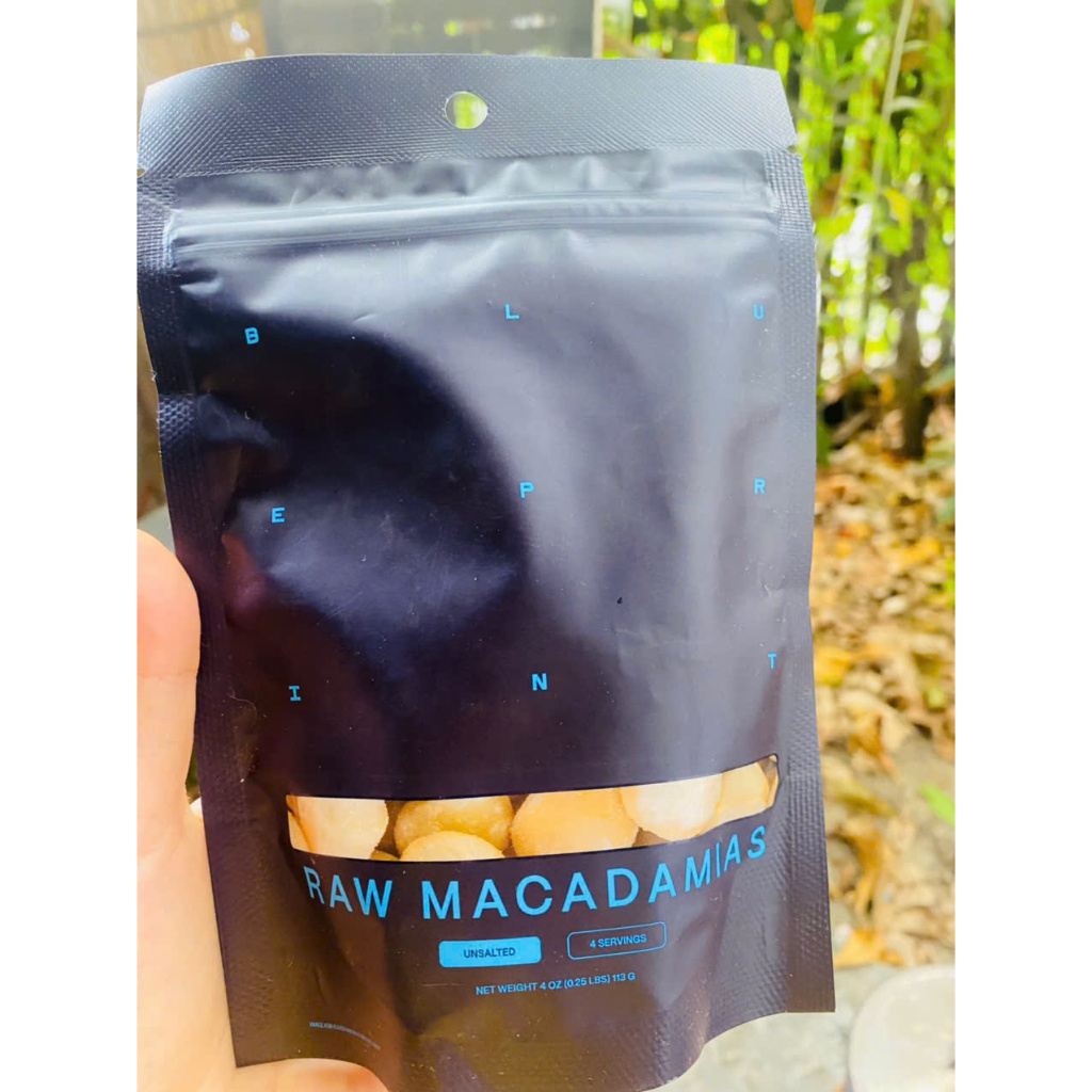 Hạt mắc ca thô,phù hợp với chế độ ăn Keto và Paleo (113 gram) Bryan Johnson Blueprint