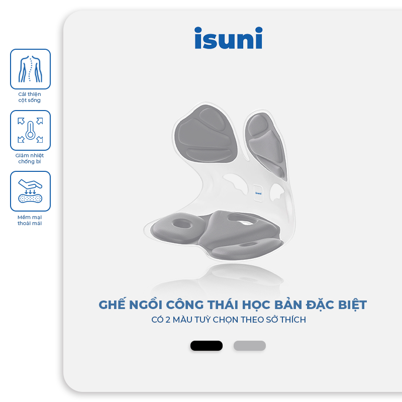 [BẢN CHO DÂN VĂN PHÒNG] Ghế Điều Chỉnh Tư Thế Ngồi ISUNI Giảm Đau Lưng, Cải Thiện Vóc Dáng
