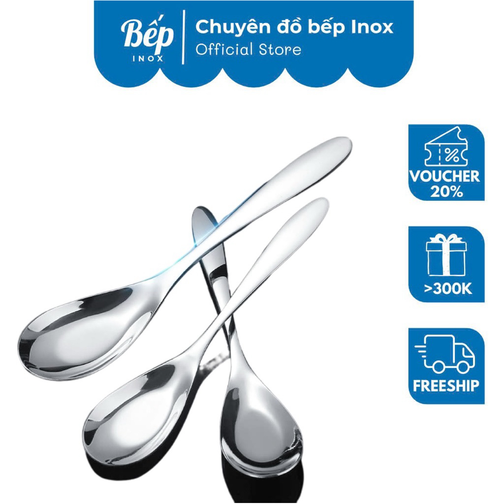 (1 cái)  Thìa Inox 304 Đáy Sâu Sáng Tạo – Thìa Ăn Cơm Inox 304 Dày Dặn Cao Cấp