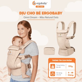 Địu Sơ Sinh Ergobaby Omni Dream – Địu Em Bé Cao Cấp, Thoáng Khí, Êm Ái, Dùng Từ 0-48 Tháng