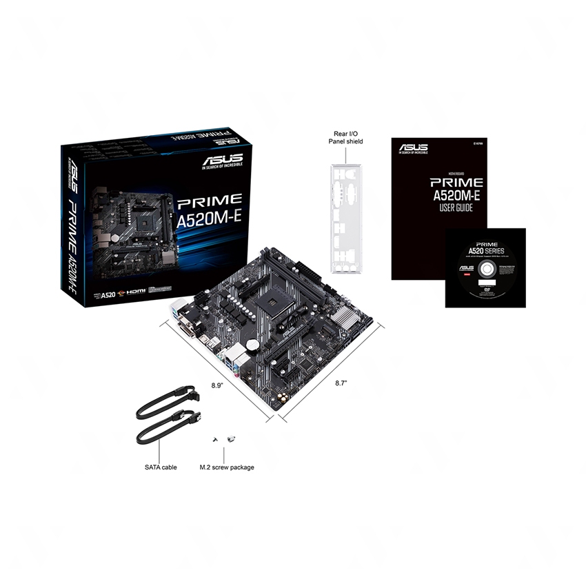 Bo mạch chủ M-ATX mainboard ASUS PRIME A520M-E mới 100% chưa sử dụng