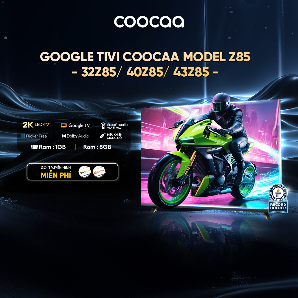 [Miễn phí lắp đặt HCM - HN] [ 32Z85 / 40Z85 / 43Z85 ] Google Tivi CooCaa Model Z85 | Smart TV | 32-40-43 inch | BigBuy360 - bigbuy360.vn