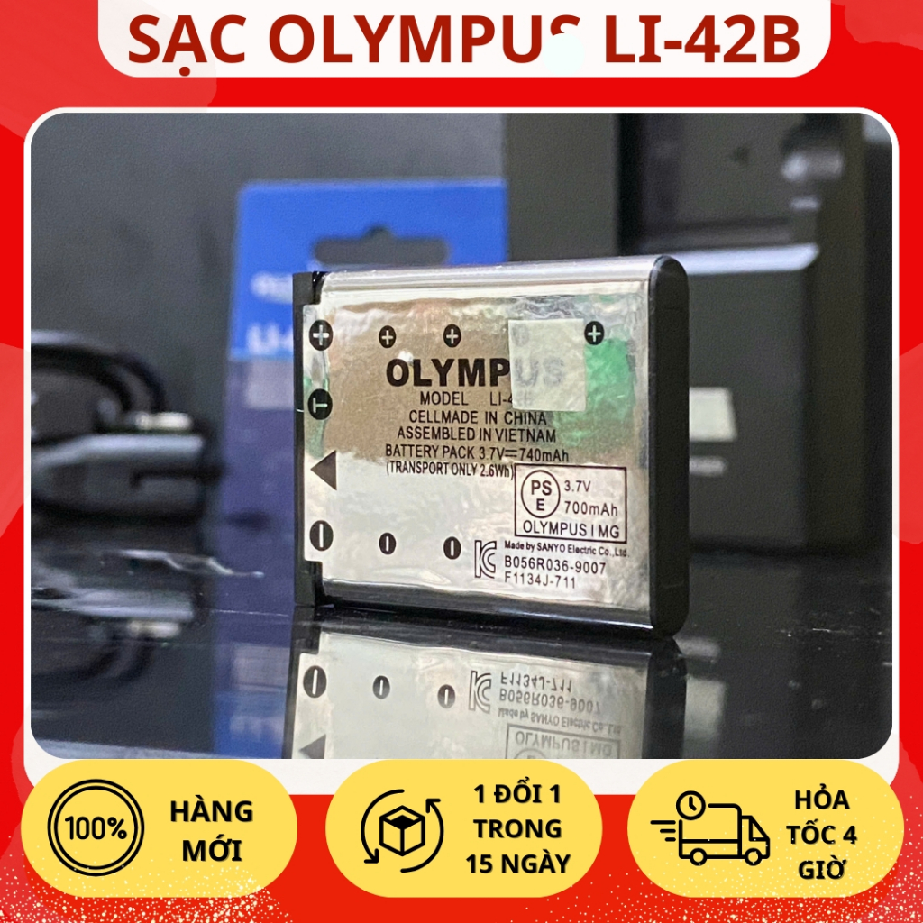 Bộ Pin, Sạc Olympus Li-42B Cho Olympus X & VR / X-600, X-730, X-790, VR-310, VR-320