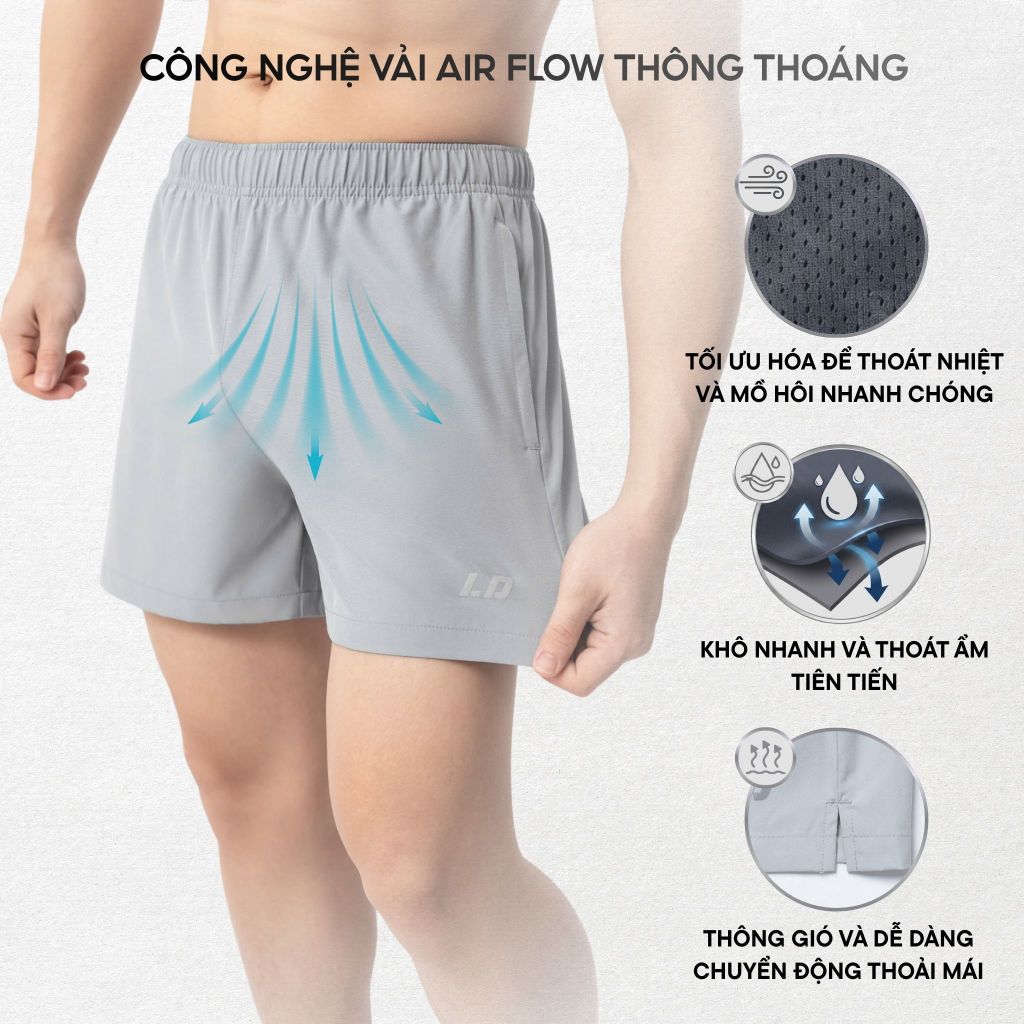 Quần short đùi thể thao nam cao cấp LADOS-4135 vải dù co giãn nhẹ, trẻ trung năng động phong cách Hàn Quốc | BigBuy360 - bigbuy360.vn