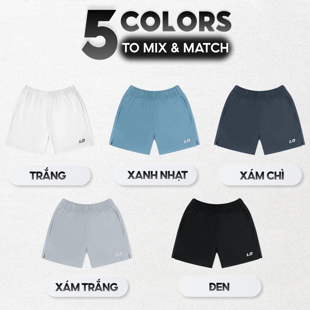 Quần short đùi thể thao nam cao cấp LADOS-4135 vải dù co giãn nhẹ, trẻ trung năng động phong cách Hàn Quốc | BigBuy360 - bigbuy360.vn