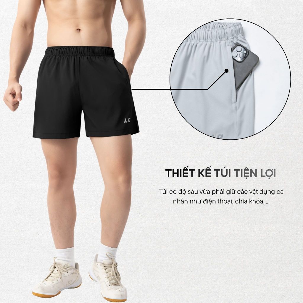Quần short đùi thể thao nam cao cấp LADOS-4135 vải dù co giãn nhẹ, trẻ trung năng động phong cách Hàn Quốc | BigBuy360 - bigbuy360.vn