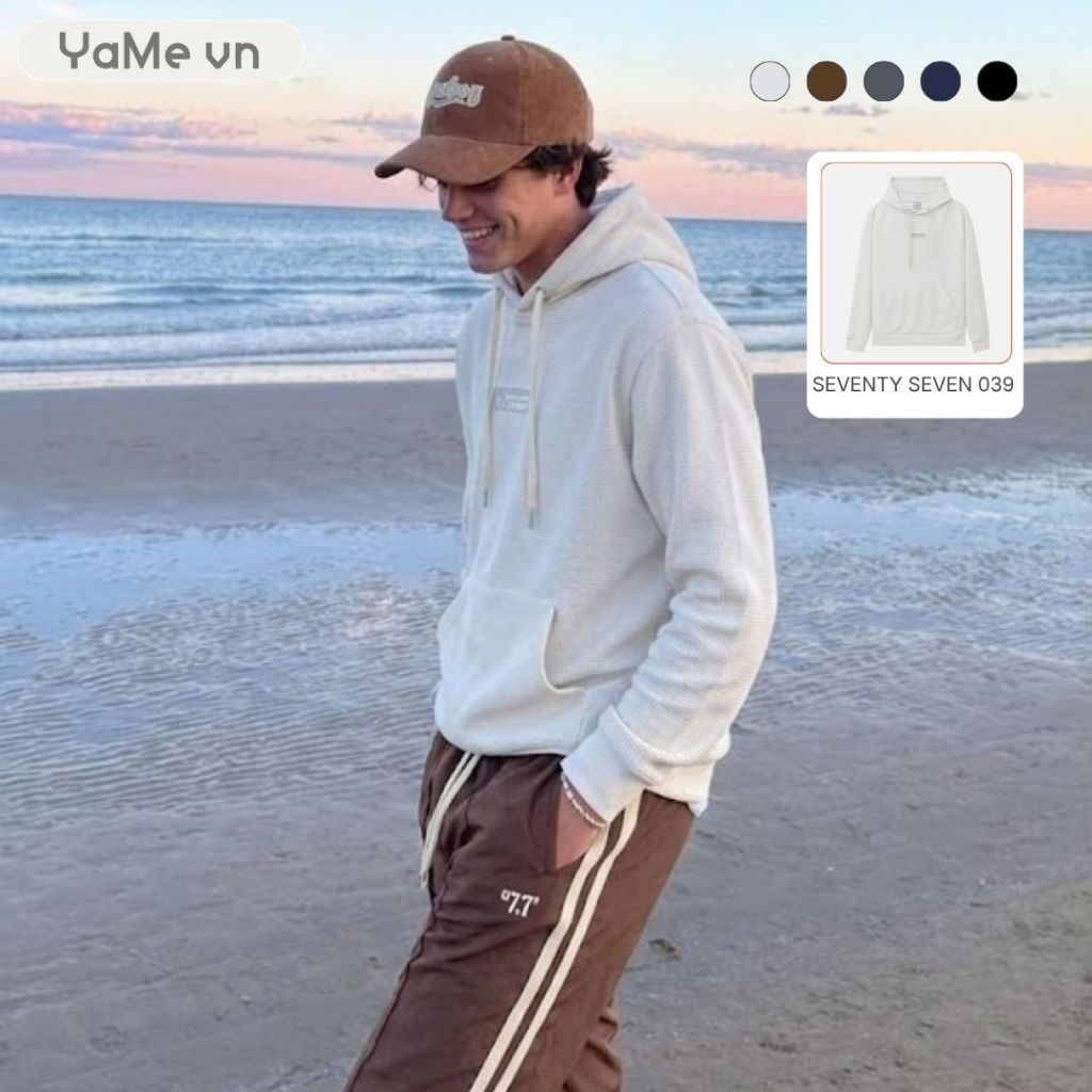 Áo Khoác Hoodie Nam EasyCare™ Bền Nhanh khô Seventy Seven 039 Dáng Ôm Vừa F2 23189 |YaMe|