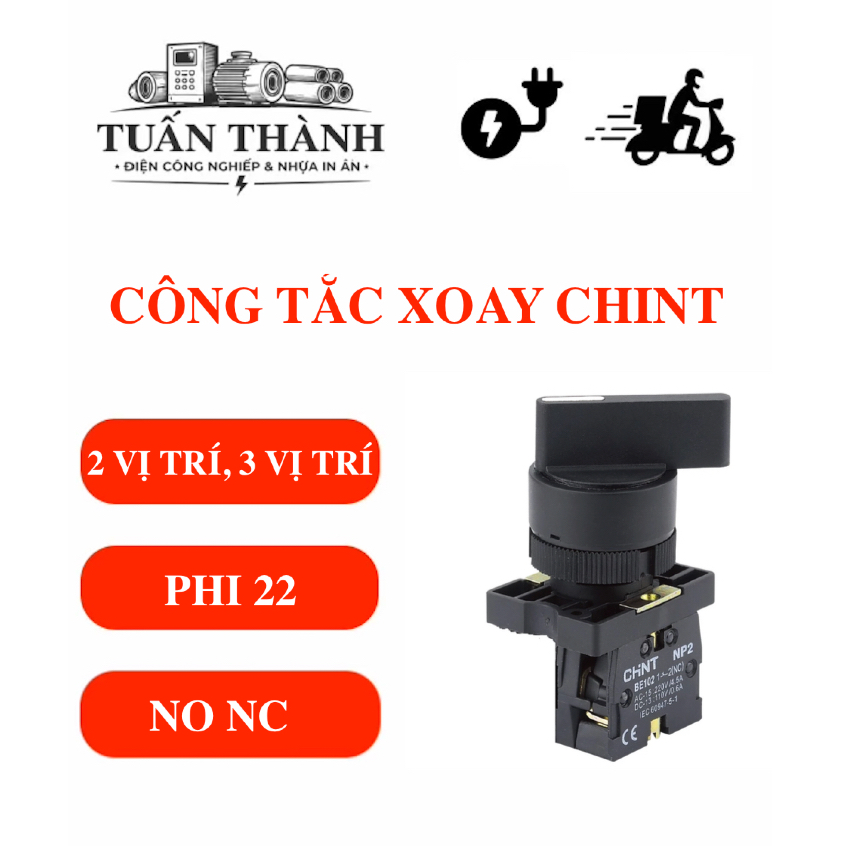 Chint Công Tắc Xoay 2 Vị Trí, 3 Vị Trí Phi 22 NP2-ED21 NP2-ED33 Chint ( Hàng Chính Hãng )