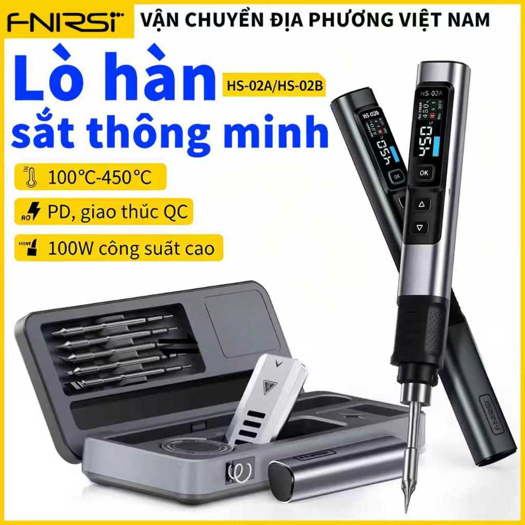 Bàn ủi hàn thông minh FNIRSI HS-02 Hộp lưu trữ bàn làm việc di động Bộ sắt hàn