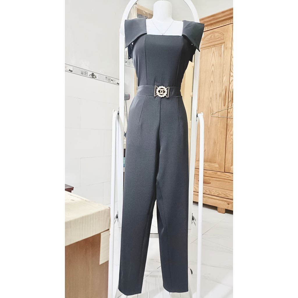Jump dài công sở Jump tổng tài ống nhỏ vải caro lăng size L