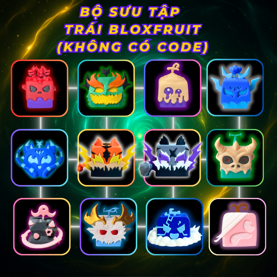 Bộ Sưu Tập Mô Hình Trái Ác Quỷ Blox Fruits (Không Có Code) - Siêu Chất