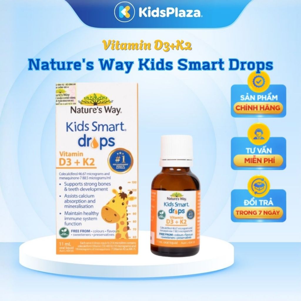 Nature's Way Kids Smart Drops Vitamin D3 + K2 - chính hãng Kids Plaza