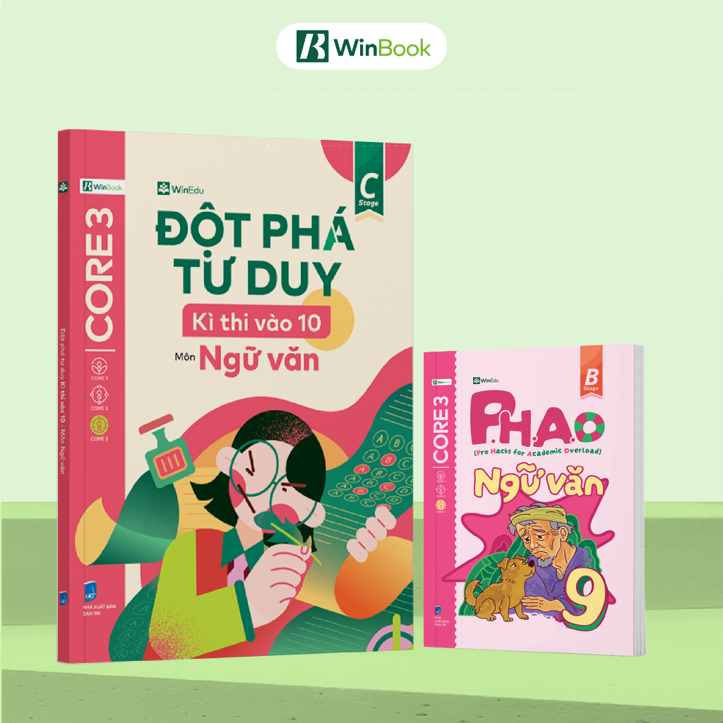 Bộ 2 Sách P.H.A.O Ngữ Văn Lớp 9 Và Đột Phá Tư Duy Kì Thi Vào 10 Môn Ngữ Văn Ôn Thi Cấp 3  | WinBook