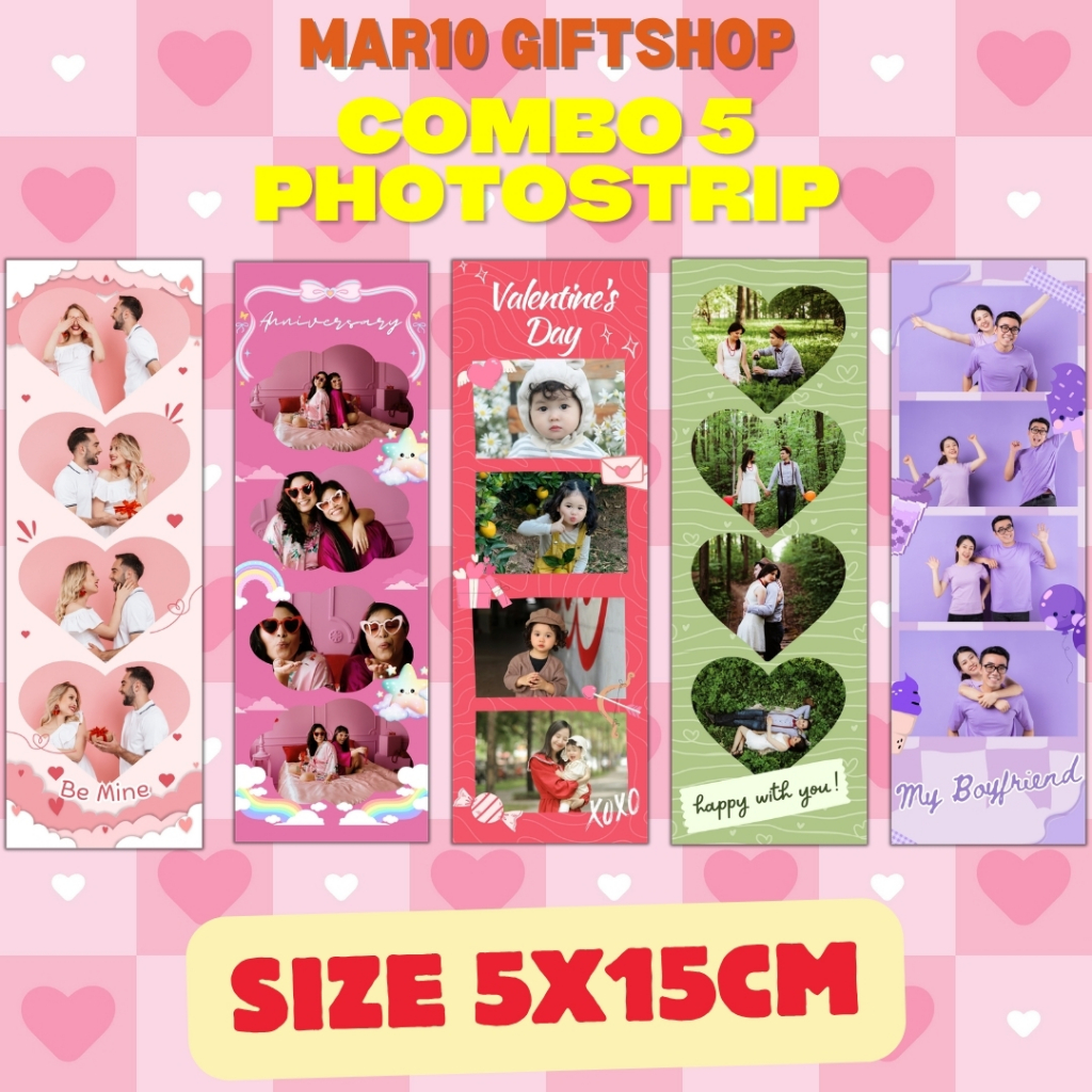 COMBO 5 TẤM In Photostrip 4 Ảnh Theo Yêu Cầu - Photo Strip Nam ChâmTặng Sleeve