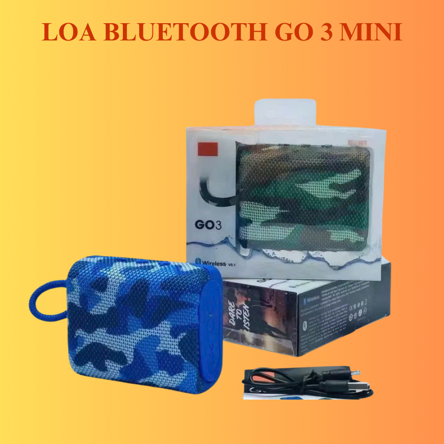 Loa Bluetooth mini G O3, V98 loa cầm tay,thiết kế nhỏ gọn âm thanh mạnh mẽ bluetooth V5.1, Dễ Sử Dụn