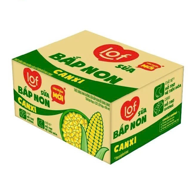 Thùng 24 hộp sữa bắp non LOF 180ml