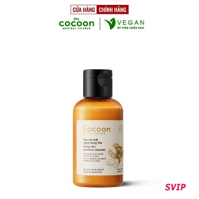 [SVIP] Sữa rửa mặt nghệ Hưng Yên cocoon 140ml sáng mịn da - VEGAN - Mỹ phẩm thuần chay