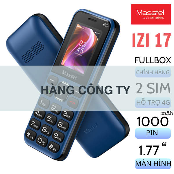 [Chính hãng] Điện thoại Masstel Izi 17 4G 2 Sim Fullbox Mới to Rõ Bền Bỉ Bảo Hành 12 Tháng