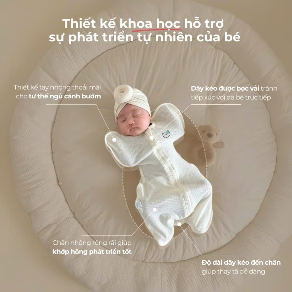 [Chính hãng] Nhộng chũn Dotori 4D Airmesh Hàn Quốc Có Lỗ Thoáng Khí Mềm Mịn Co Dãn/ Organic Malang H