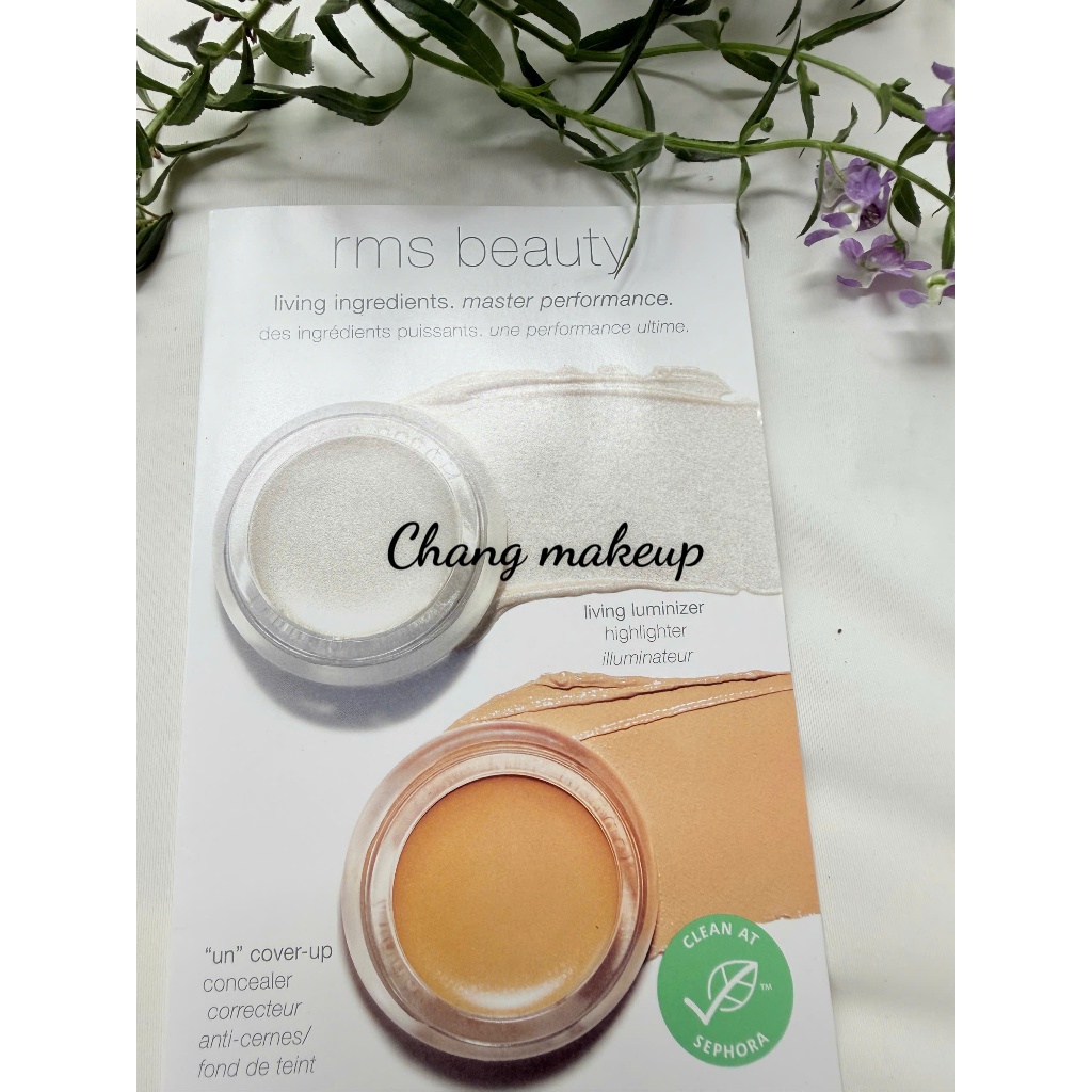 che khuyết điểm + bắt sáng RMS Beauty Living Luminizer và RMS Beauty "un" cover-up concealer