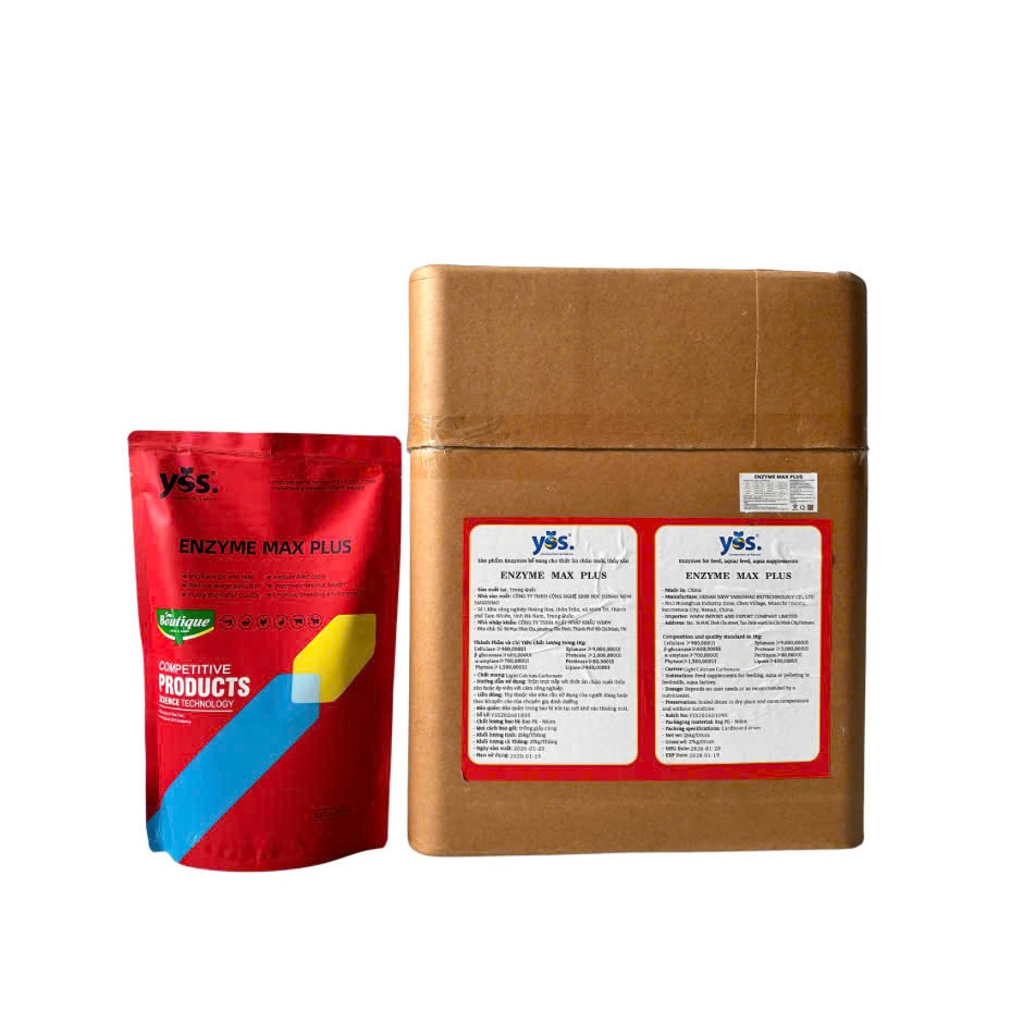 Enzyme Max Plus - Enzyme tổng hợp đậm đặc chuyên dùng cho thủy sản Túi 1kg ( Mua 5+1)