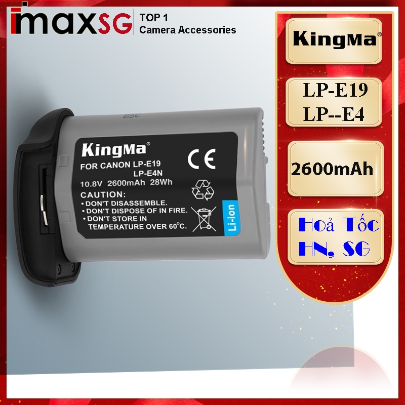 PIN KINGMA FOR MÁY ẢNH LP-E19, LP-E4N