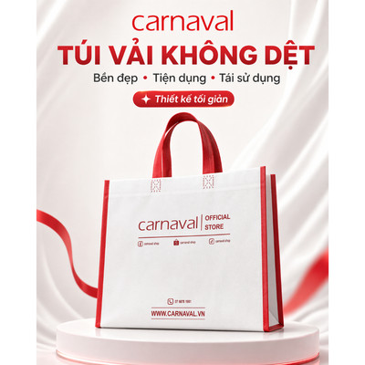 [Khuyến Mãi] Túi Vải Không Dệt Carnaval Siêu Xinh - Túi Đựng Thân Thiện Môi Trường, Đa Năng, Bền Đẹp