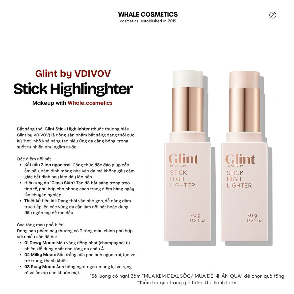 (GLINT) Phấn Bắt Sáng Dạng Thỏi Glint Stick Highlighter (7g)