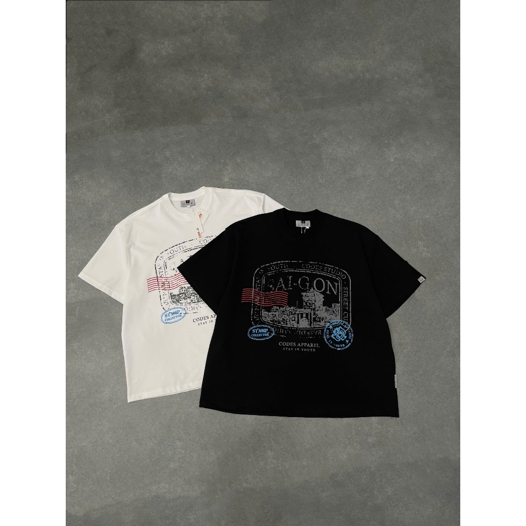 Áo thun local brand CODES Studio họa tiết in "CODES APPAREL - STAY IN YOUTH" form boxy 250gsm chất c
