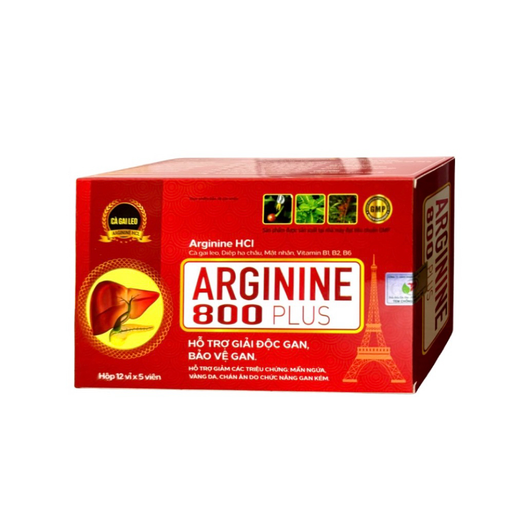 Viên uống HỖ TRỢ GIẢI ĐỘC GAN, BẢO VỆ GAN, Hỗ Trợ Chức Năng Gan Arginine 800 Plus