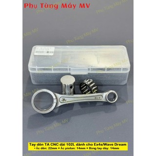 Tay dên TA CNC dài 102L/22mm ắc piston 14mm dành cho xe Ex4s/Wave Dream