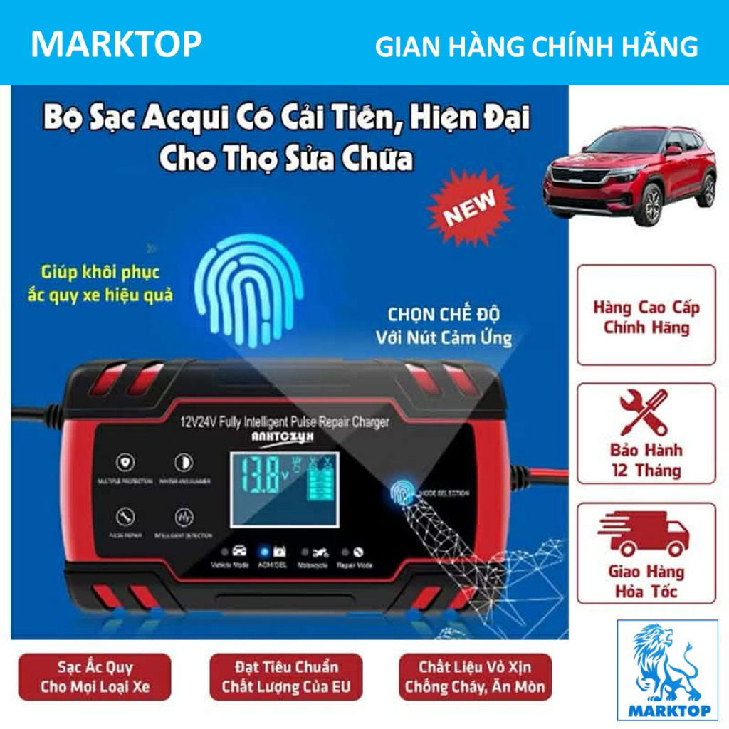 Bộ sạc acqui ô tô, xe con, xe tải , xe máy, xe đạp điện 12v 24v ĐA NĂNG XỊN SÒ BỀN TỐT cho thợ sửa c