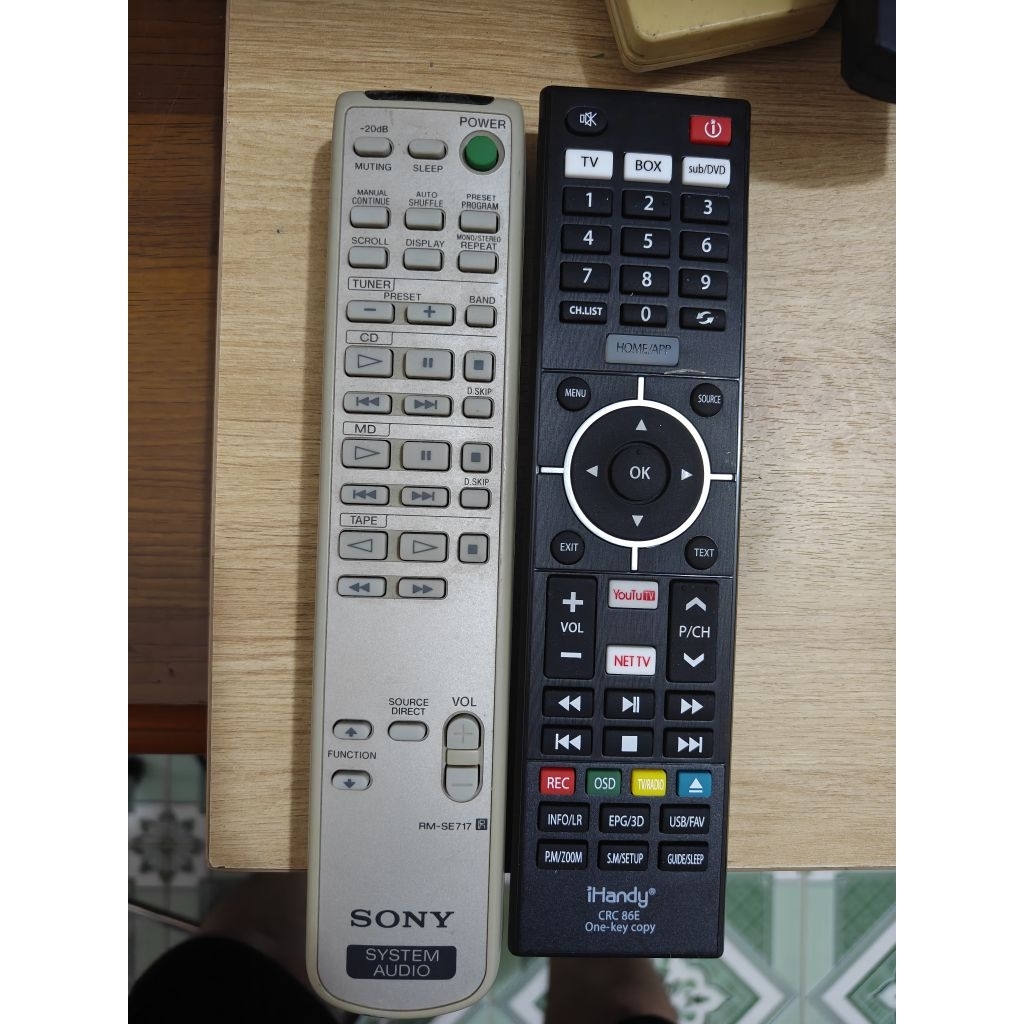 khiển lệnh dàn Sony DHC-MD717 và amply TA-EX880