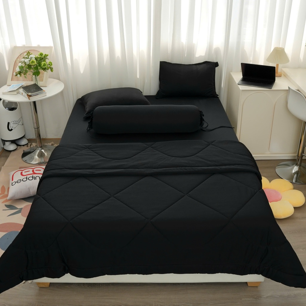 Bộ ga giường thun lạnh 5 MÓN TL253 có CHĂN HÈ chần bông REE Bedding đủ size nệm 1m2, 1m4, 1m6, 1m8