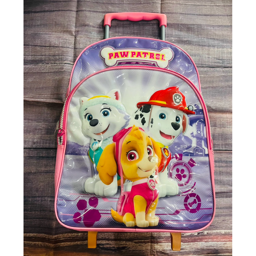 Balo kéo tiểu học Paw Patrol hồng